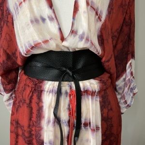 RESTOCKED!! NWT Black Vegan Leather Obi Wrap Belt